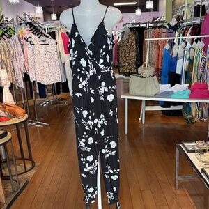 Floral Black Jumpsuit